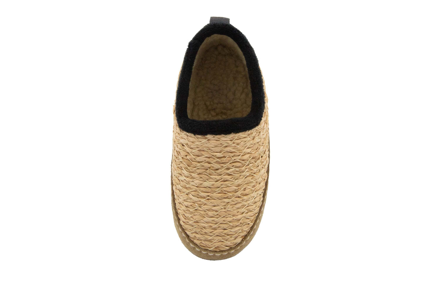 Kinder Strohschuhe mit Profilsohle schwarz