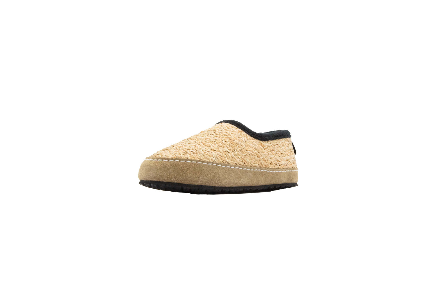Kinder Strohschuhe mit Profilsohle schwarz