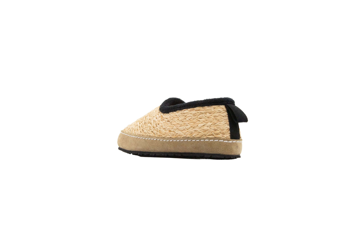 Kinder Strohschuhe mit Profilsohle schwarz