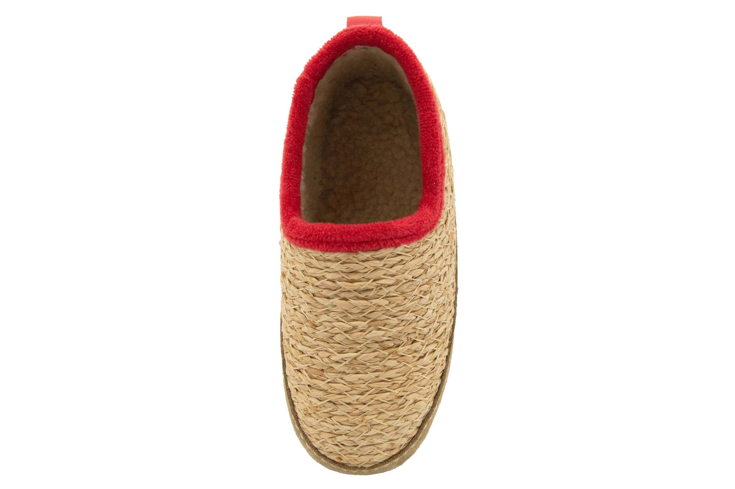Kinder Strohschuhe mit Profilsohle rot