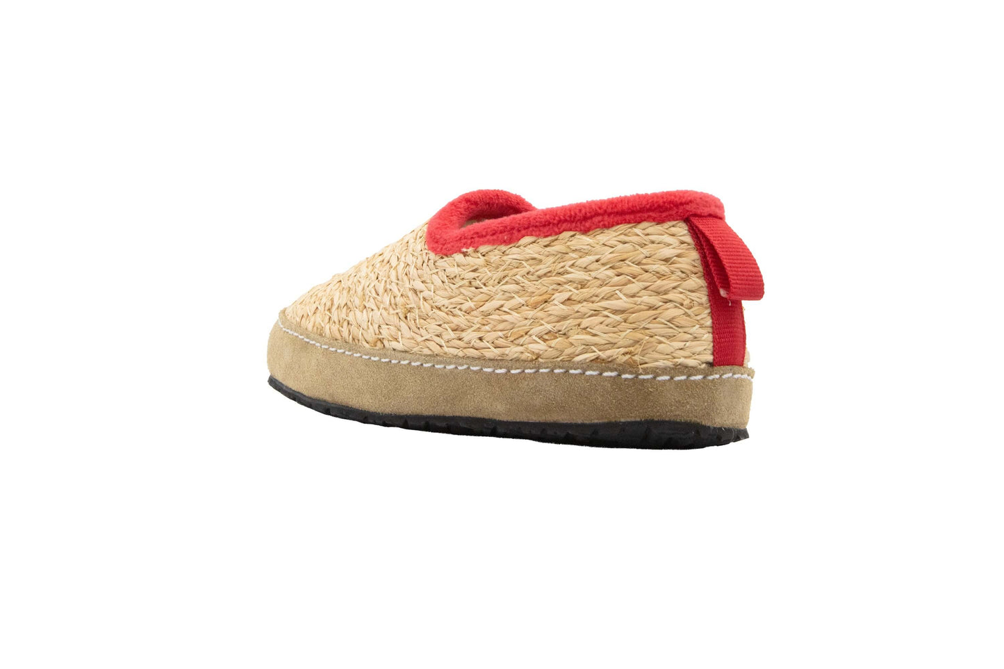 Kinder Strohschuhe mit Profilsohle rot
