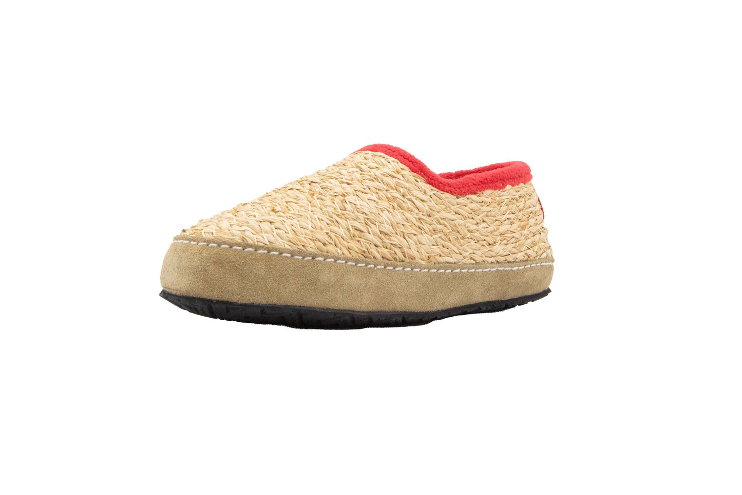Kinder Strohschuhe mit Profilsohle rot
