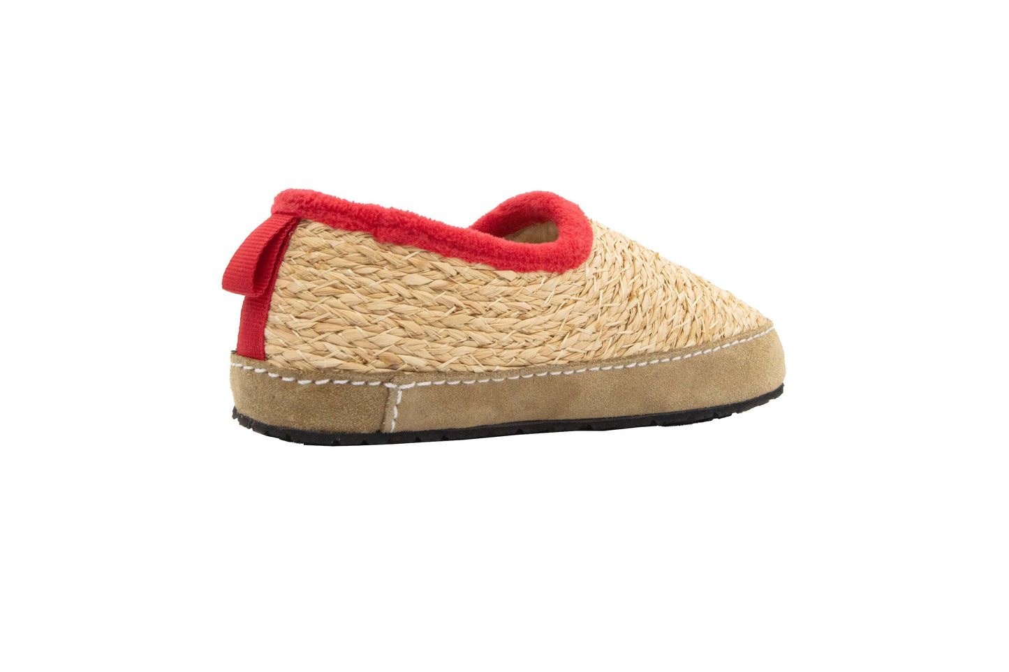 Kinder Strohschuhe mit Profilsohle rot