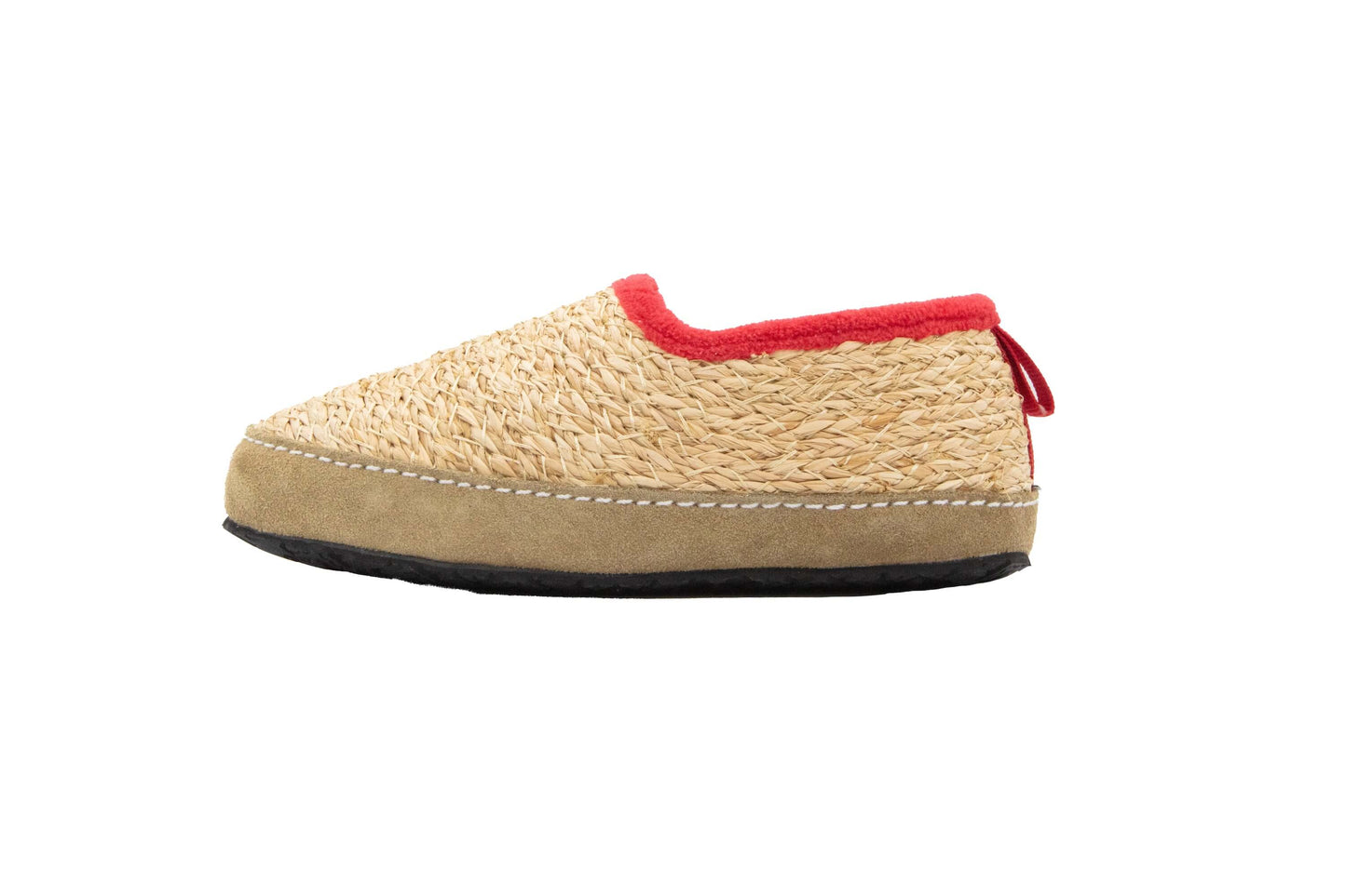 Kinder Strohschuhe mit Profilsohle rot