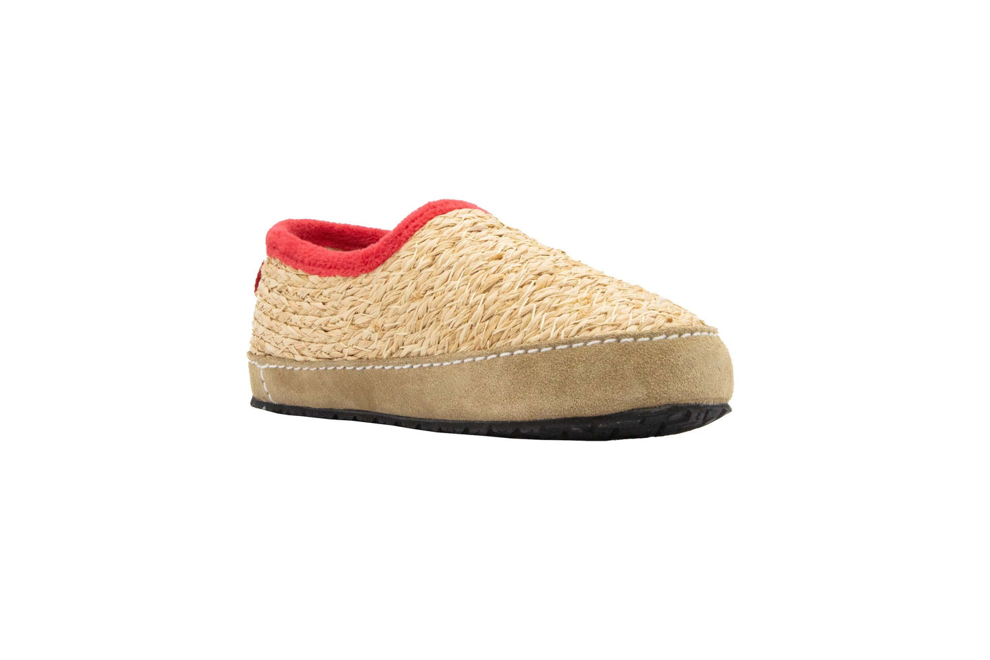 Kinder Strohschuhe mit Profilsohle rot