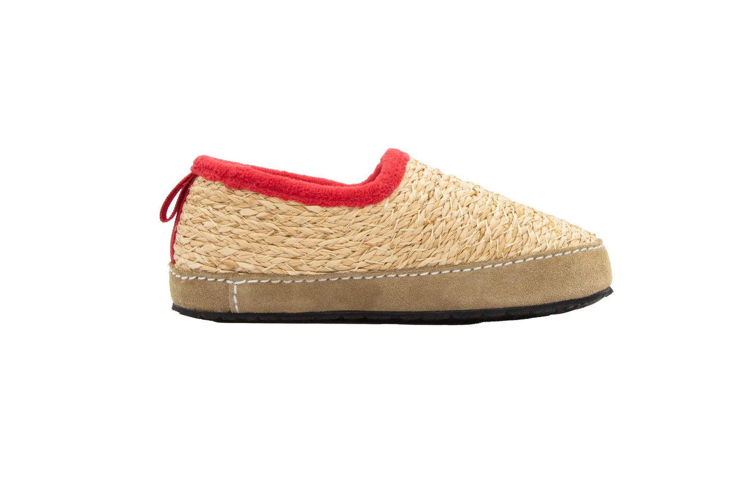 Kinder Strohschuhe mit Profilsohle rot