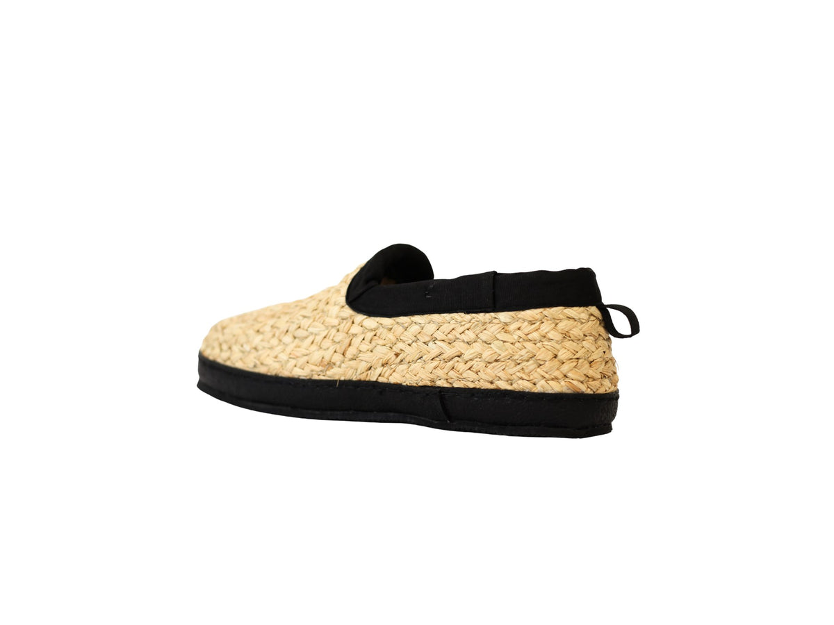 Strohschuhe Black Edition schwarz – Seitenansicht